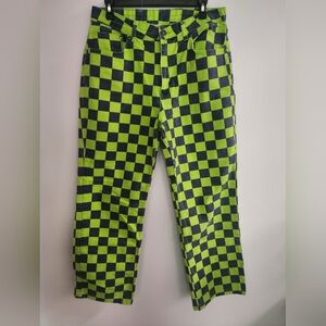 Ragged Priest Checkered Green Denim